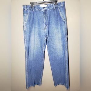 Levis Mens Carpenter Jeans Dark Wash 36x30 Vintage Small Spots